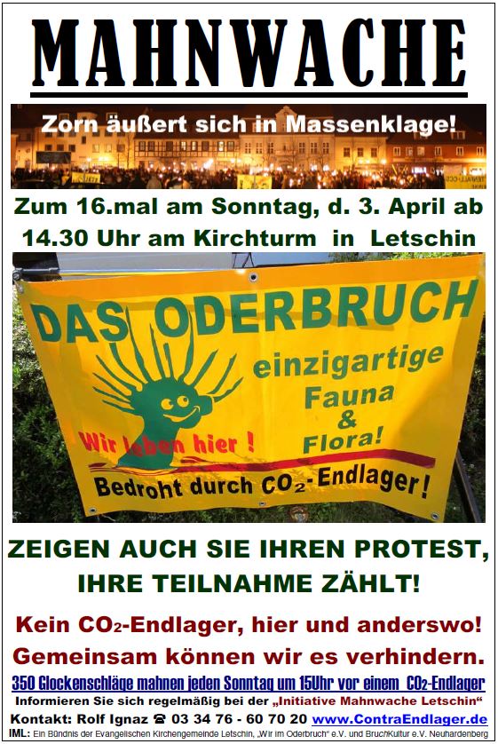 Plakat CO2 Verpressung